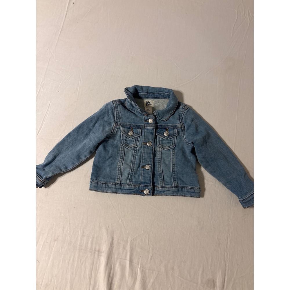 Baby B'gosh Denim Jacket Toddler 24m Light Blue Excellent Trucker Button Front